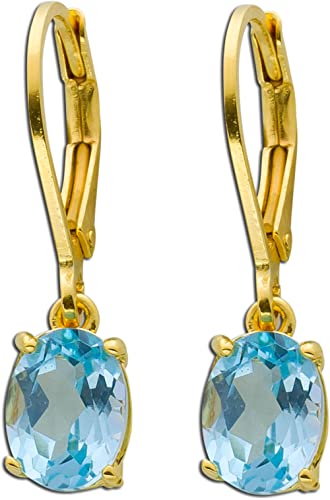 Ch.Abramowicz Ohrhänger Blautopas Sterling Silber 925 gelb vergoldet Ch.Abramowicz Ohrhänger Blautopas Sterling Silber 925 gelb vergoldet von CH.ABRAMOWICZ