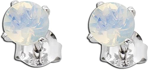 Ch.Abramowicz Opal Ohrstecker Silber 925 weiße Edelsteine äthiopisch von CH.ABRAMOWICZ