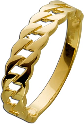Ch.Abramowicz Panzerketten Ring Gelbgold 333 8 Karat Cuban Link Chain 18 von CH.ABRAMOWICZ