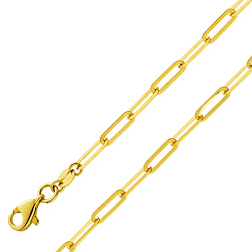 Ch.Abramowicz Paperclipkette Armband 2,7mm Gelbgold 333 8 Karat halbmassiv poliert 45 von CH.ABRAMOWICZ