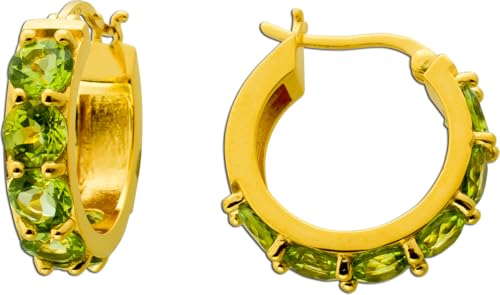 Ch.Abramowicz Peridot Creolen 21mm Silber 925 vergoldet grüne Edelsteine 5.4ct Ch.Abramowicz Peridot Creolen 21mm Silber 925 vergoldet grüne Edelsteine 5.4ct von CH.ABRAMOWICZ