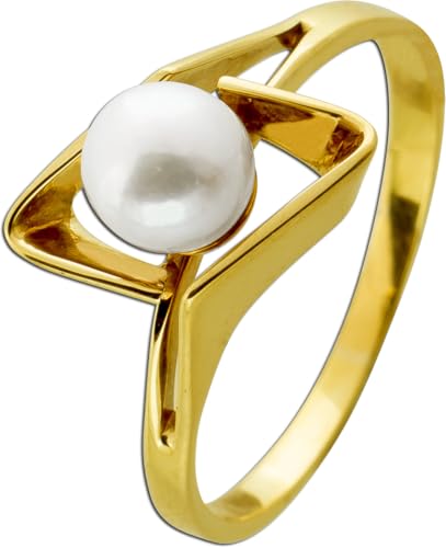 Ch.Abramowicz Perl Ring Gold 585 14K Akoyaperle Antikschmuck 21 von CH.ABRAMOWICZ