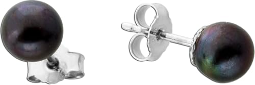 Ch.Abramowicz Perlen Ohrringe Weissgold 585 Akoyaperlen 7.2mm anthrazit schwarz von CH.ABRAMOWICZ