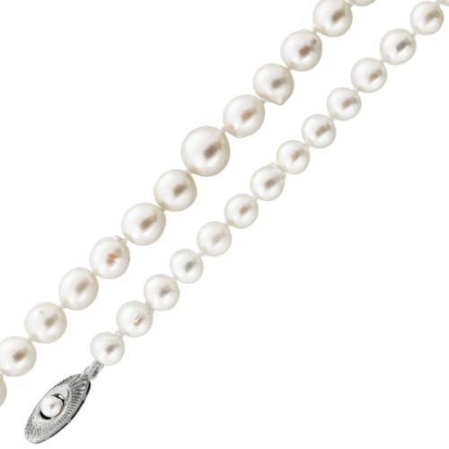 Ch.Abramowicz Perlenkette 60cm Akoyaperlen 9.1-6.2mm Silber 835 Antikschmuck 60 von CH.ABRAMOWICZ