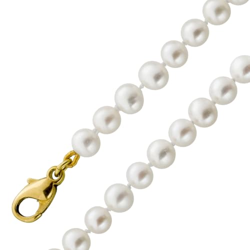 Ch.Abramowicz Perlenkette 88cm Gelbgold 333 8K Süßwasserperlen 6.3-5.5mm 88 von CH.ABRAMOWICZ