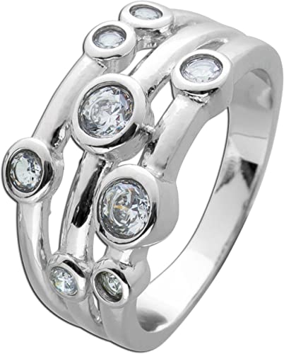 Ch.Abramowicz Damenring Silber 925 weiße Zirkonia Steine 20 von CH.ABRAMOWICZ