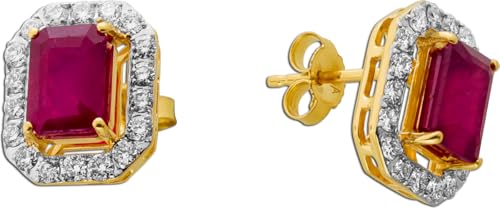 Ch.Abramowicz Rubin Ohrstecker Gold 585 14K rote Edelsteine Lab Grown Diamanten 0.65ct von CH.ABRAMOWICZ