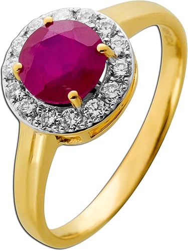 Ch.Abramowicz Rubin Ring Gelbgold 585 14K roter Edelstein Lab Grown Diamanten 19 Ch.Abramowicz Rubin Ring Gelbgold 585 14K roter Edelstein Lab Grown Diamanten 19 von CH.ABRAMOWICZ