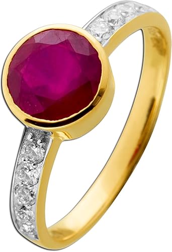 Ch.Abramowicz Rubin Ring Gelbgold 585 14K roter Edelstein Lab Grown Diamanten 19 Ch.Abramowicz Rubin Ring Gelbgold 585 14K roter Edelstein Lab Grown Diamanten 19 von CH.ABRAMOWICZ