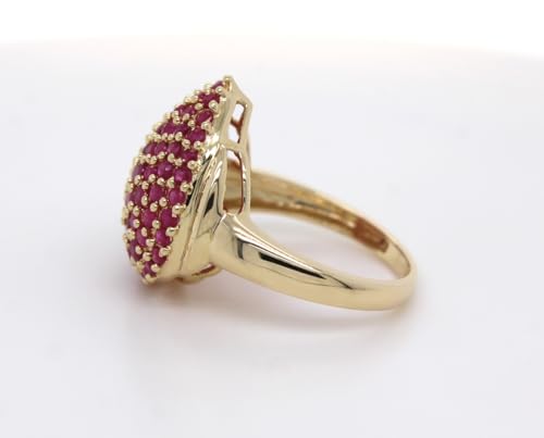 Ch.Abramowicz Rubinring Gold 585 14 Karat rote Edelsteine 4.2ct 18 von CH.ABRAMOWICZ