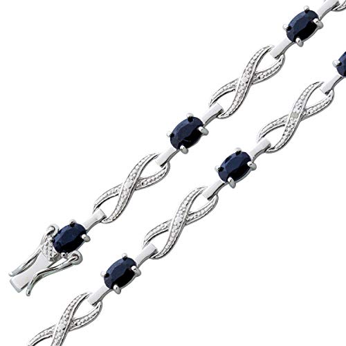Ch.Abramowicz Saphir Armband Infinity Silber 925 nachtblaue Edelsteine 21 von CH.ABRAMOWICZ
