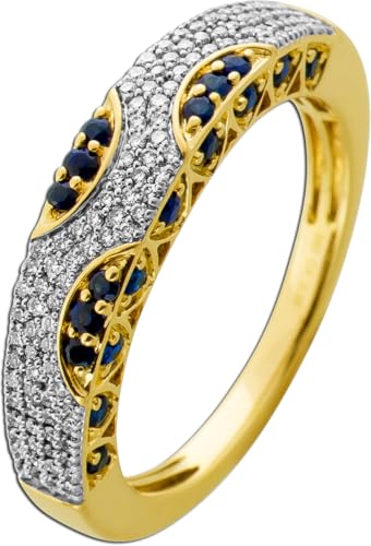 Ch.Abramowicz Saphir Ring Gold 585 14K Natur Diamanten 0.35ct blaue Edelsteine 19 von CH.ABRAMOWICZ
