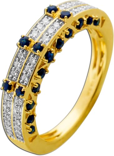 Ch.Abramowicz Saphir Ring Gold 585 14K blaue Edelsteine Natur Diamanten 0.20ct 17 Ch.Abramowicz Saphir Ring Gold 585 14K blaue Edelsteine Natur Diamanten 0.20ct 17 von CH.ABRAMOWICZ