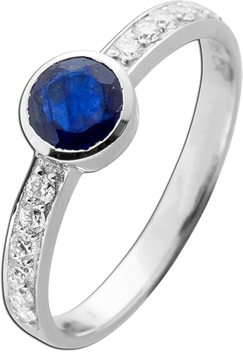 Ch.Abramowicz Saphir Ring Weißgold 585 14K blauer Edelstein Lab Grown Diamanten 19 von CH.ABRAMOWICZ