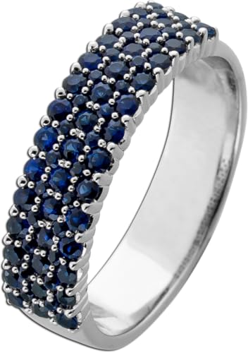 Ch.Abramowicz Saphir Ring Weißgold 585 blaue Natur Edelsteine 1.2ct 19 von CH.ABRAMOWICZ