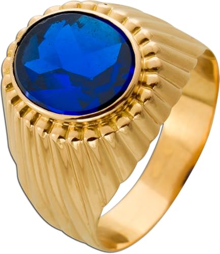 Ch.Abramowicz Siegelring Gold 750 18K synth. Saphir Antikschmuck 20 von CH.ABRAMOWICZ