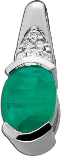 Ch.Abramowicz Smaragd Anhänger Platin 950 grüner Edelstein 0.75ct Brillanten 0.05ct von CH.ABRAMOWICZ