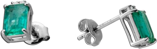 Ch.Abramowicz Smaragd Ohrstecker Platin 950 grüne Edelsteine 1.9ct Natur Diamanten 0.05ct von CH.ABRAMOWICZ