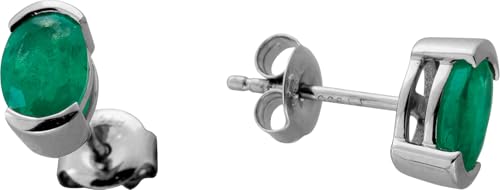 Ch.Abramowicz Smaragd Ohrstecker Platin 950 grüne Sambia Edelsteine 1.5ct von CH.ABRAMOWICZ