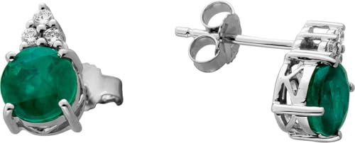 Ch.Abramowicz Smaragd Ohrstecker Weißgold 585 14K grüne Edelsteine Lab Grown Diamanten von CH.ABRAMOWICZ