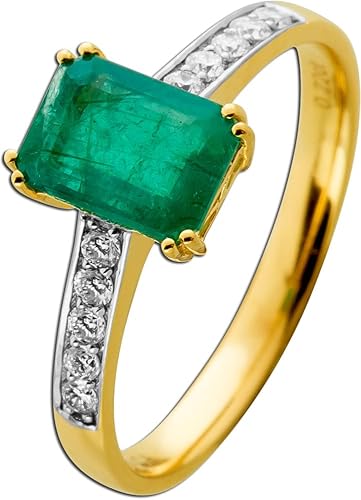 Ch.Abramowicz Smaragd Ring Gelbgold 585 14K grüner Edelstein Lab Grown Diamanten 19 von CH.ABRAMOWICZ