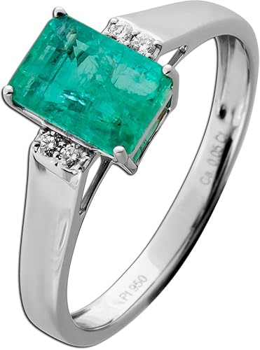 Ch.Abramowicz Smaragd Ring Platin 950 grüner Sambia Edelstein 1.5ct Brillanten 0.05ct 19 Ch.Abramowicz Smaragd Ring Platin 950 grüner Sambia Edelstein 1.5ct Brillanten 0.05ct 19 von CH.ABRAMOWICZ