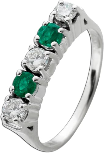 Ch.Abramowicz Smaragdring Weißgold 585 14K grüne Edelsteine 0.36ct. Diamanten 0.45ct 18 Ch.Abramowicz Smaragdring Weißgold 585 14K grüne Edelsteine 0.36ct. Diamanten 0.45ct 18 von CH.ABRAMOWICZ