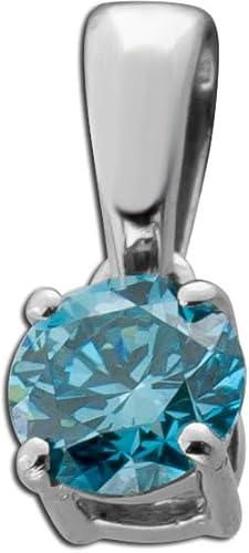 Ch.Abramowicz Solitär Anhänger Platin 950 Blauer Natur Diamant 0.25ct von CH.ABRAMOWICZ
