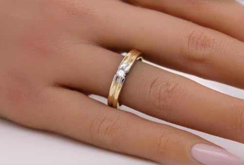 Ch.Abramowicz Solitärring Gold 585 14K Brillant 0.12ct Weißgold Antikschmuck 19 von CH.ABRAMOWICZ