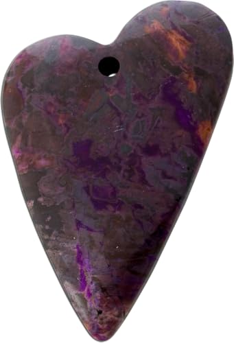 Ch.Abramowicz Suglith Herz Anhänger violett dunkelbraun grauer Edelstein 122.25ct von CH.ABRAMOWICZ