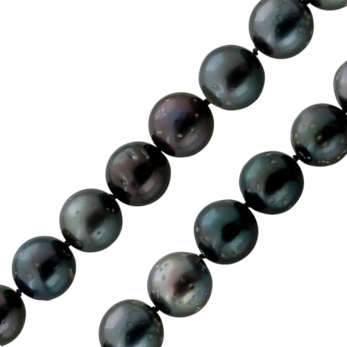 Ch.Abramowicz Tahiti Perlenkette 46cm 12-10mm anthrazit schwarz Silber 925 46 von CH.ABRAMOWICZ