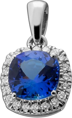 Ch.Abramowicz Tansanit Anhänger Platin 950 blauer Edelstein 2.25ct Brillanten 0.25ct von CH.ABRAMOWICZ