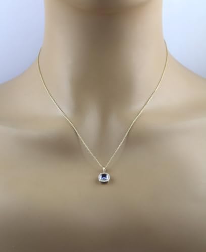 Ch.Abramowicz Tansanit Kette Anhänger Gold 585 14K blauer Edelstein Natur Diamanten 45 von CH.ABRAMOWICZ