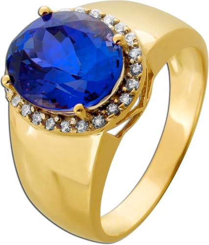 Ch.Abramowicz Tansanit Ring Gold 585 14K blauer Edelstein 7.5ct Brillanten 0.48ct 19 von CH.ABRAMOWICZ