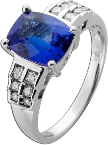 Ch.Abramowicz Tansanit Ring Weißgold 585 14K blauer Edelstein 3.8ct Brillanten 0.3ct 19 von CH.ABRAMOWICZ