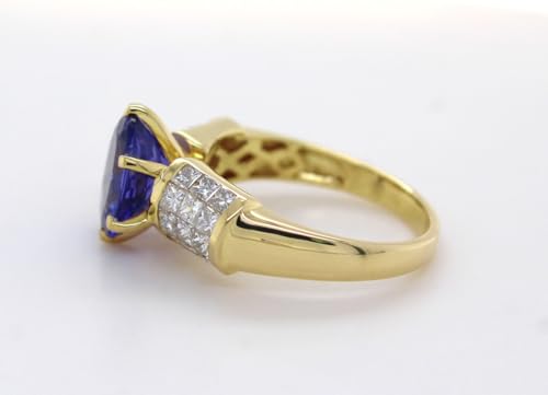 Ch.Abramowicz Tansanitring Gold 585 14K blauer Edelstein 5.2ct Diamanten 2.64ct 19 von CH.ABRAMOWICZ