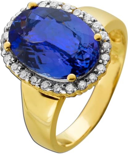 Ch.Abramowicz Tansanitring Gold 585 14K blauer Edelstein 7ct Brillanten 0.48ct 19 von CH.ABRAMOWICZ