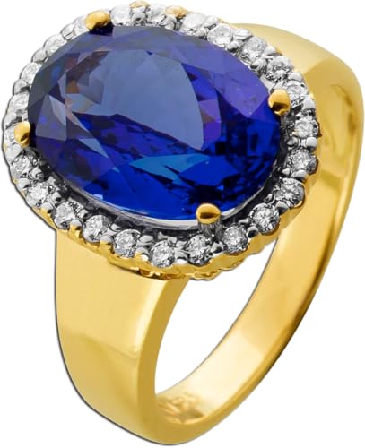 Ch.Abramowicz Tansanitring Gold 585 14K blauer Edelstein 8.5ct Brillanten 0.48ct 19 von CH.ABRAMOWICZ