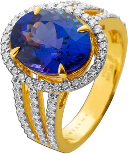 Ch.Abramowicz Tansanitring Gold 750 18K blauer Edelstein 6ct Brillanten 0.40ct 17 von CH.ABRAMOWICZ