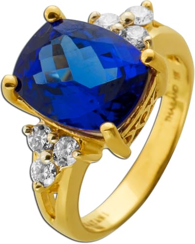 Ch.Abramowicz Tansanitring Gold 750 18K blauer Edelstein 7.2ct Brillanten 0.54ct 17 von CH.ABRAMOWICZ