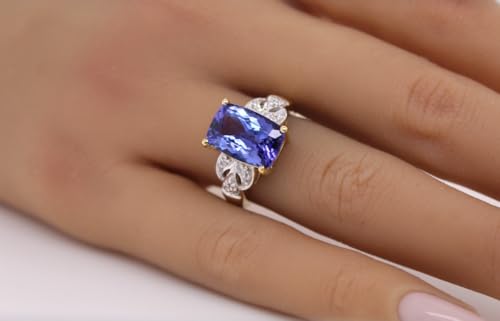 Ch.Abramowicz Tansanitring Gold 750 18K blauer Edelstein 8ct Brillanten 0.07ct 17 von CH.ABRAMOWICZ