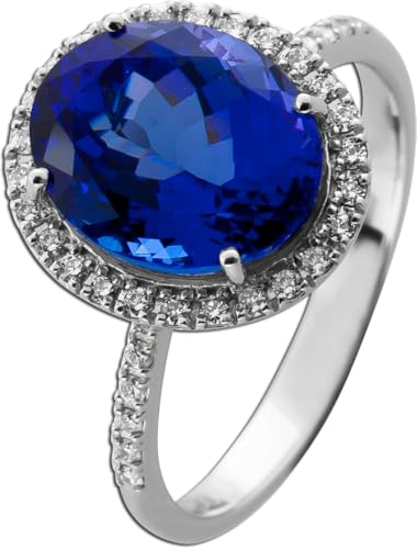 Ch.Abramowicz Tansanitring Weißgold 750 18K blauer Edelstein 7.2ct Brillanten 0.38ct 19 von CH.ABRAMOWICZ