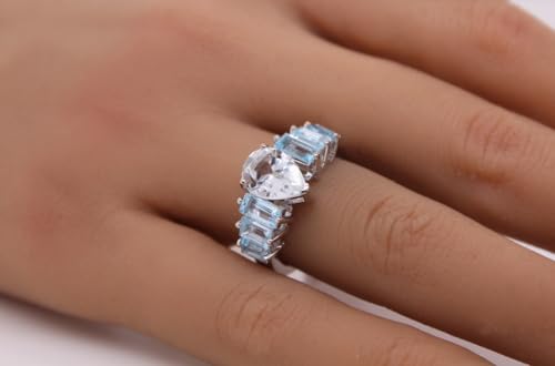 Ch.Abramowicz Topas Ring Silber 925 hellblaue Blautopas Edelsteine 5.6ct 17 Ch.Abramowicz Topas Ring Silber 925 hellblaue Blautopas Edelsteine 5.6ct 17 von CH.ABRAMOWICZ