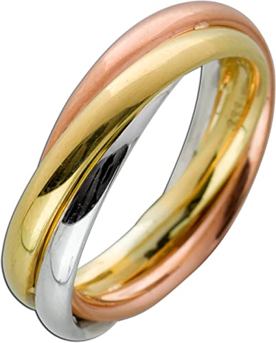 Ch.Abramowicz Tricolor Dreifach Trinity Ring Gold 333 8K Gelbgold Rosegold Weißgold 20 von CH.ABRAMOWICZ