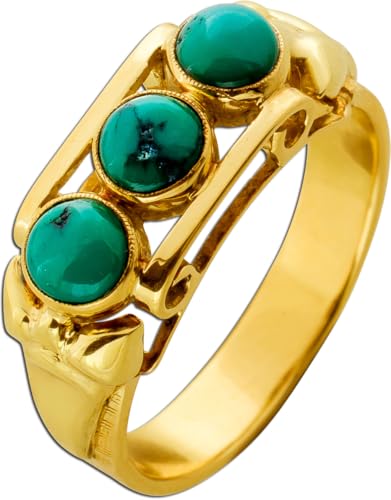 Ch.Abramowicz Türkis Ring Gold 585 14 Karat grünblaue Edelsteine 2.1ct Antikschmuck 20 Ch.Abramowicz Türkis Ring Gold 585 14 Karat grünblaue Edelsteine 2.1ct Antikschmuck 20 von CH.ABRAMOWICZ