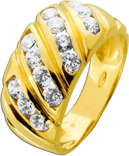 Ch.Abramowicz Zirkonia Ring Gold 750 18 Karat weisse Steine 0.70ct 19 von CH.ABRAMOWICZ