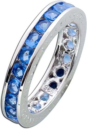 Ch.Abramowicz Memoire Ring Alliance Ring Silber 925 saphirblaue Zirkonia 18 von CH.ABRAMOWICZ