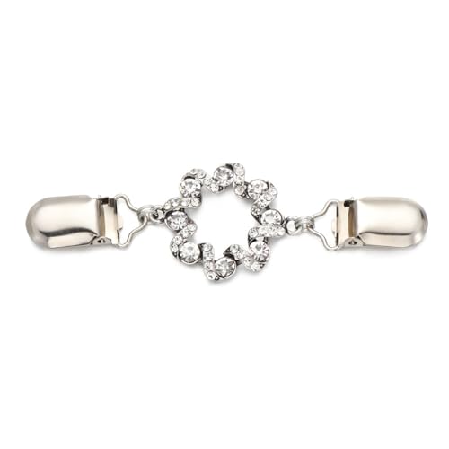 Cinch-Clip, Schal- und Strickjackenclips, 3er-Pack, Retro-Blumenmuster(F-2) von CHAKEUZND