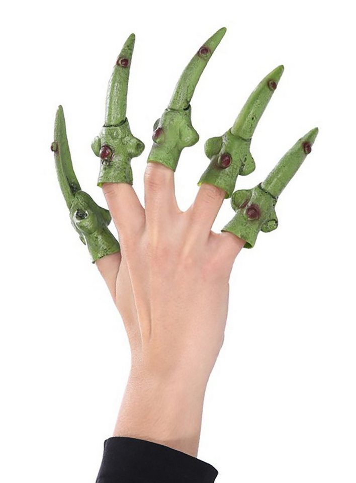 CHAKS Kunstfingernägel Grüne Hexenfinger, Fünf Krallen zum Aufstecken für Hexen oder Monster CHAKS Kunstfingernägel Grüne Hexenfinger, Fünf Krallen zum Aufstecken für Hexen oder Monster von CHAKS