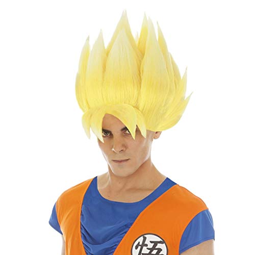 Chaks Perücke Goku Saiyan Dragon Ball Z für Erwachsene – Gelb – Einheitsgröße von Chaks